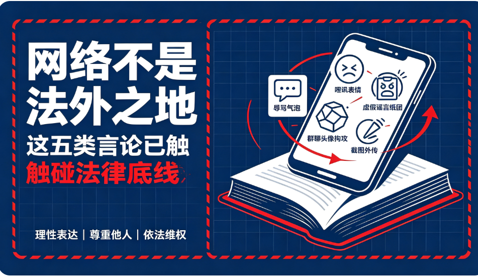 别以为斗音微信上“口嗨”胡说八道骂人抹黑就没事！这五类行为，全部属于违法网络暴力犯罪